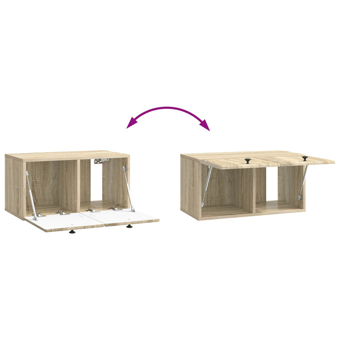Oglindă TV montată pe perete Stejar Sonoma 59,5 x 31 x 30 cm - WALTI WALTI