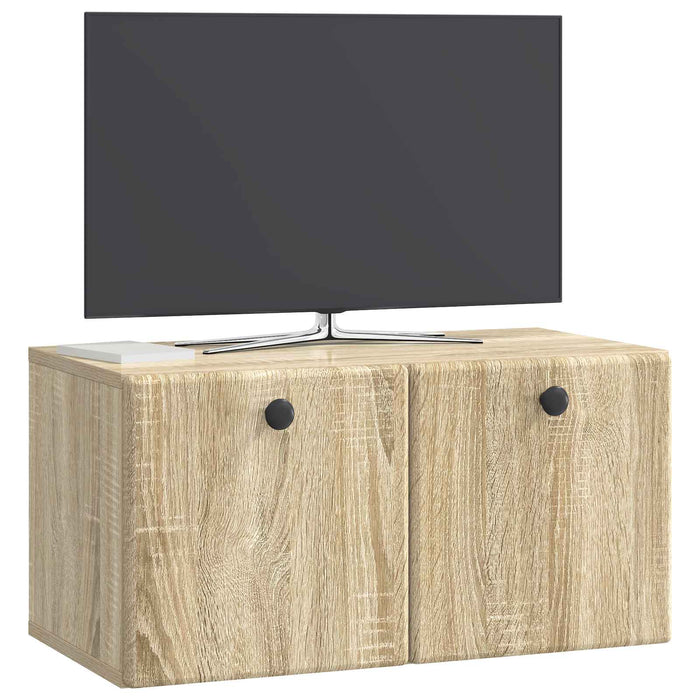 Oglindă TV montată pe perete Stejar Sonoma 59,5 x 31 x 30 cm - WALTI WALTI