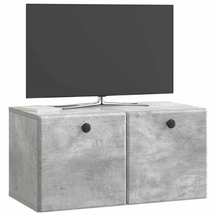 Oglindă TV montată pe perete Gri Beton 59,5 x 31 x 30 cm - WALTI WALTI