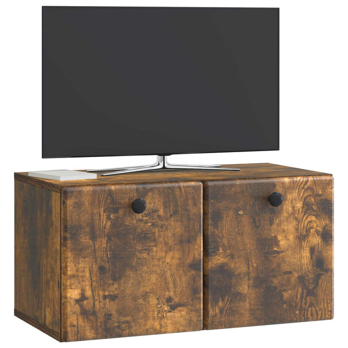 Oglindă TV montată pe perete Stejar fumuriu 59,5 x 31 x 30 cm - WALTI WALTI
