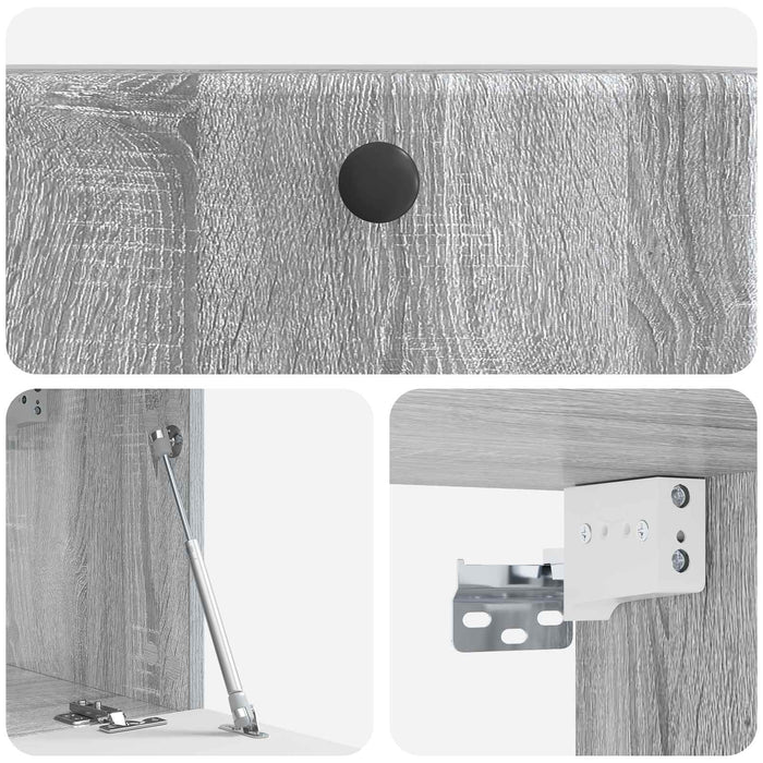 Oglindă TV montată pe perete Sonoma gri 59,5 x 31 x 30 cm - WALTI WALTI