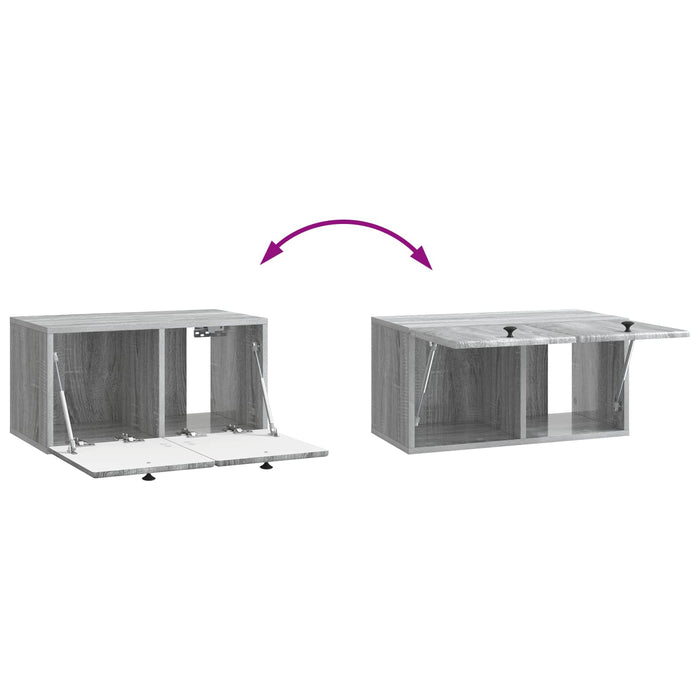 Oglindă TV montată pe perete Sonoma gri 59,5 x 31 x 30 cm - WALTI WALTI