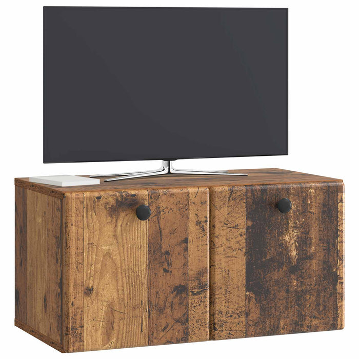 Oglindă TV montată pe perete 59,5 x 31 x 30 cm Lemn vechi - WALTI WALTI