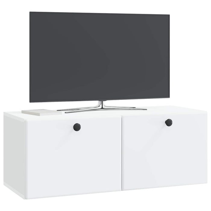 Oglindă TV montată pe perete 78,5 x 31 x 30 cm Alb - WALTI WALTI