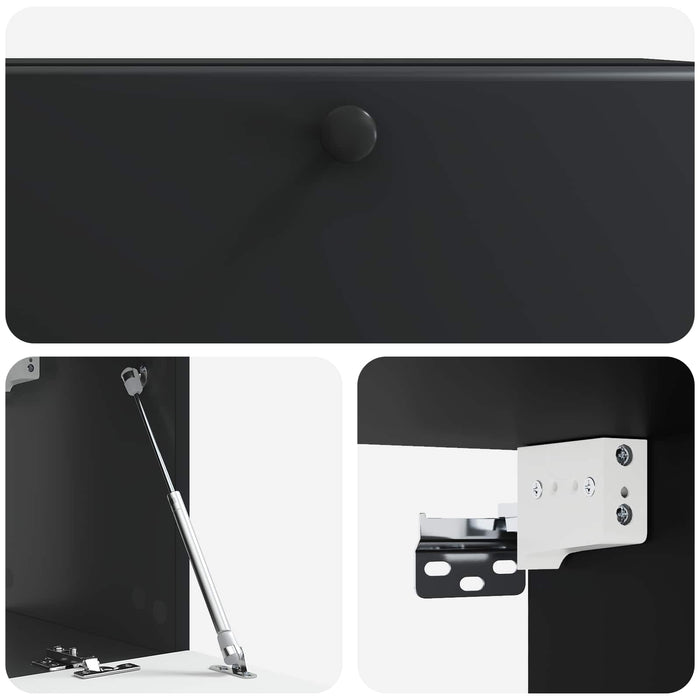 Oglindă TV montată pe perete Pe perete Negru 78,5 x 31 x 30 cm - WALTI WALTI