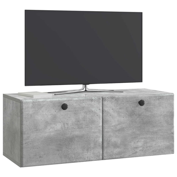 Oglindă TV montată pe perete Gri Beton 78,5 x 31 x 30 cm - WALTI WALTI