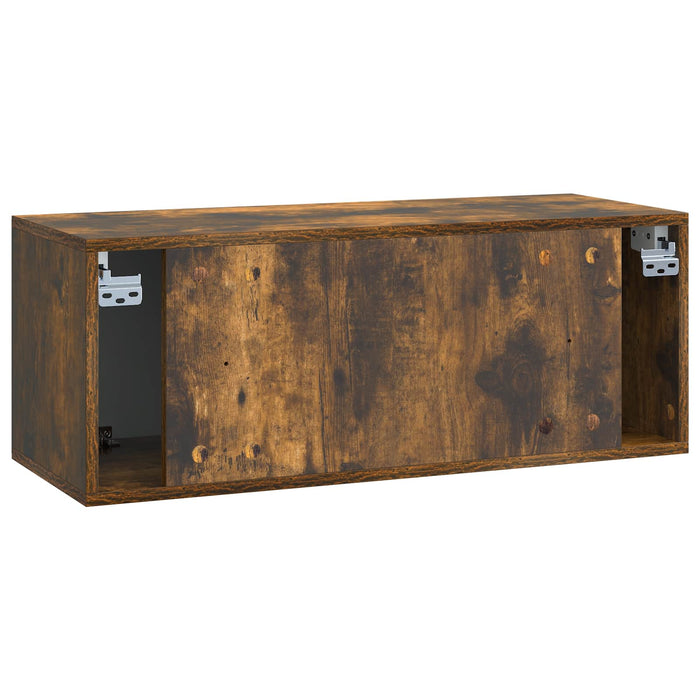 Oglindă TV montată pe perete Stejar fumuriu 78,5 x 31 x 30 cm - WALTI WALTI