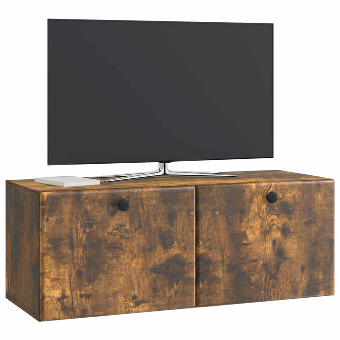 Oglindă TV montată pe perete Stejar fumuriu 78,5 x 31 x 30 cm - WALTI WALTI