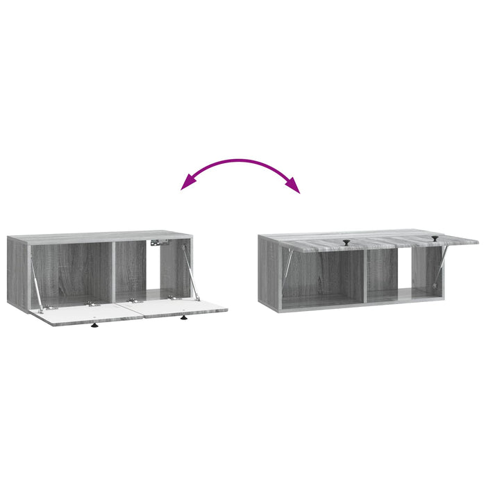Oglindă TV montată pe perete Sonoma gri 78,5 x 31 x 30 cm - WALTI WALTI