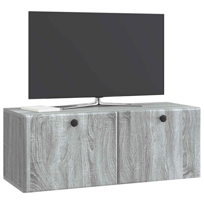 Oglindă TV montată pe perete Sonoma gri 78,5 x 31 x 30 cm - WALTI WALTI