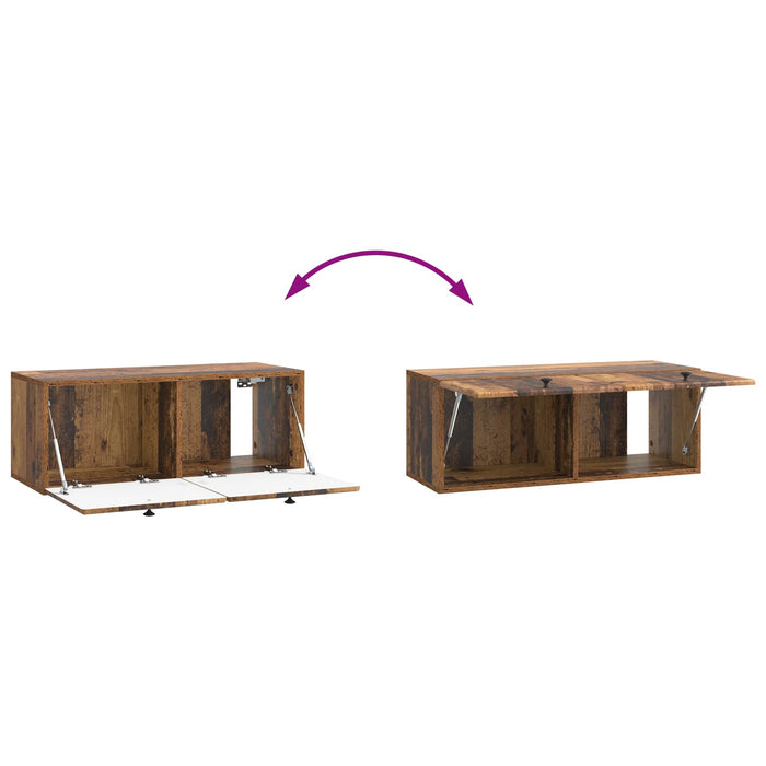 Oglindă TV montată pe perete Lemn vechi 78,5 x 31 x 30 cm - WALTI WALTI