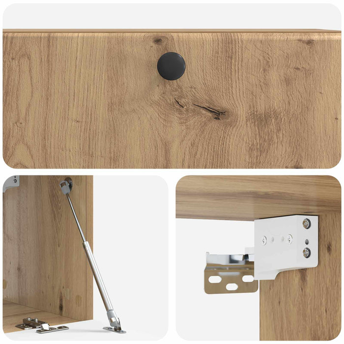 Oglindă TV montată pe perete Stejar Artizanal 78,5 x 31 x 30 cm - WALTI WALTI