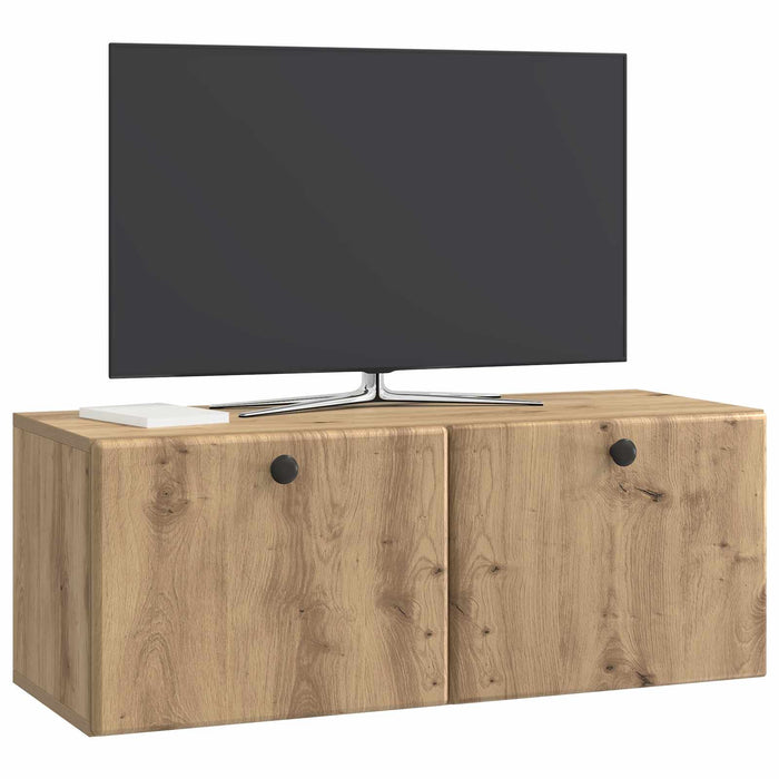 Oglindă TV montată pe perete Stejar Artizanal 78,5 x 31 x 30 cm - WALTI WALTI