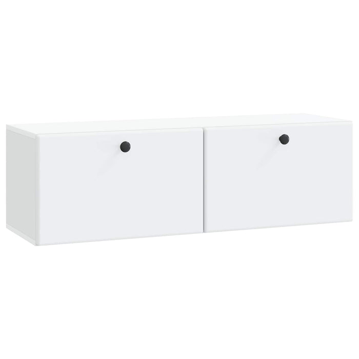 Oglindă TV montată pe perete 98 x 31 x 30 cm Alb Lemn prelucrat - WALTI WALTI