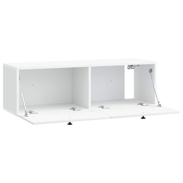 Oglindă TV montată pe perete 98 x 31 x 30 cm Alb Lemn prelucrat - WALTI WALTI