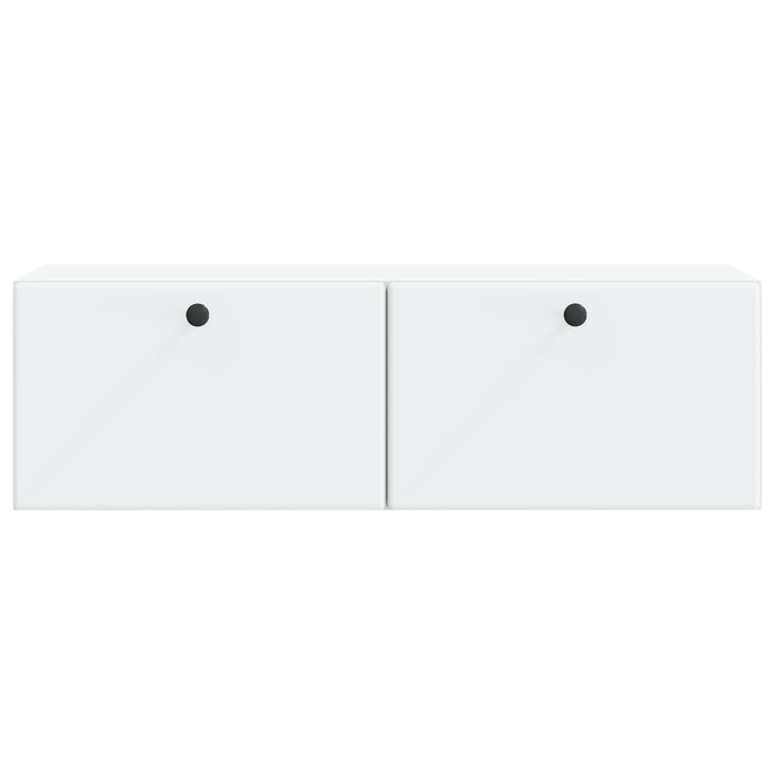 Oglindă TV montată pe perete 98 x 31 x 30 cm Alb Lemn prelucrat - WALTI WALTI