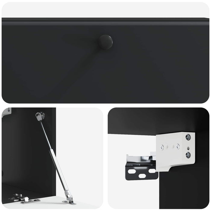 Oglindă TV montată pe perete Pe perete Negru 98 x 31 x 30 cm - WALTI WALTI