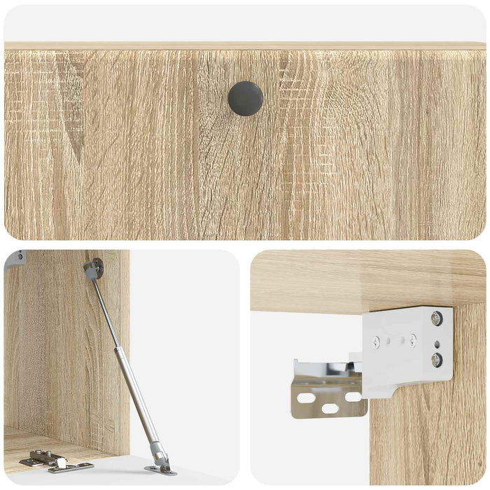 Oglindă TV montată pe perete Stejar Sonoma 98 x 31 x 30 cm - WALTI WALTI