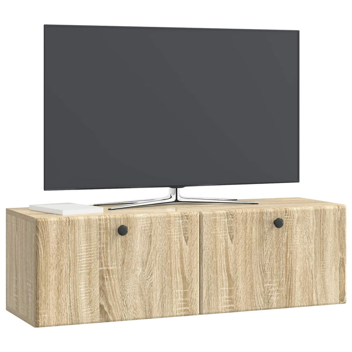 Oglindă TV montată pe perete Stejar Sonoma 98 x 31 x 30 cm - WALTI WALTI