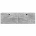 Oglindă TV montată pe perete Gri Beton 98 x 31 x 30 cm - WALTI WALTI