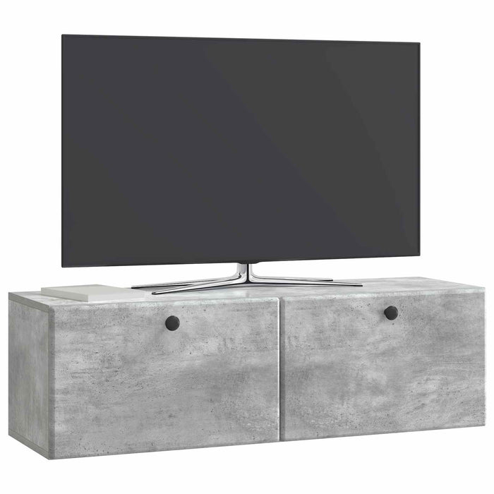 Oglindă TV montată pe perete Gri Beton 98 x 31 x 30 cm - WALTI WALTI