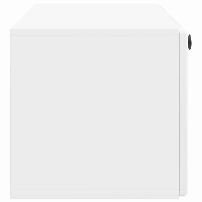 Oglindă TV montată pe perete Alb foarte lucios 98 x 31 x 30 cm - WALTI WALTI
