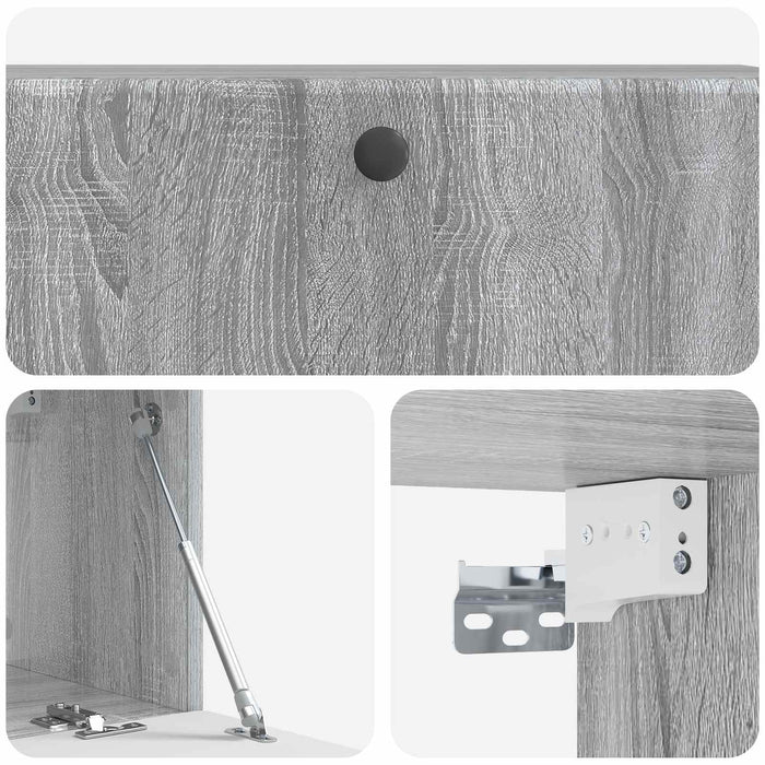 Oglindă TV montată pe perete Sonoma gri 98 x 31 x 30 cm - WALTI WALTI