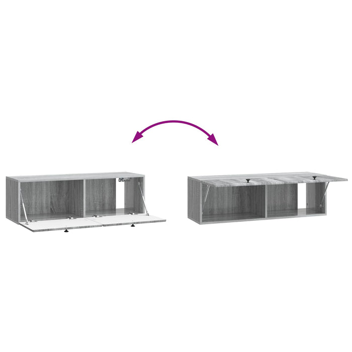 Oglindă TV montată pe perete Sonoma gri 98 x 31 x 30 cm - WALTI WALTI
