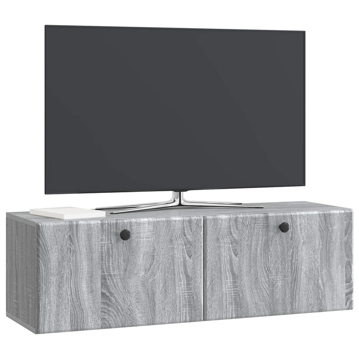 Oglindă TV montată pe perete Sonoma gri 98 x 31 x 30 cm - WALTI WALTI
