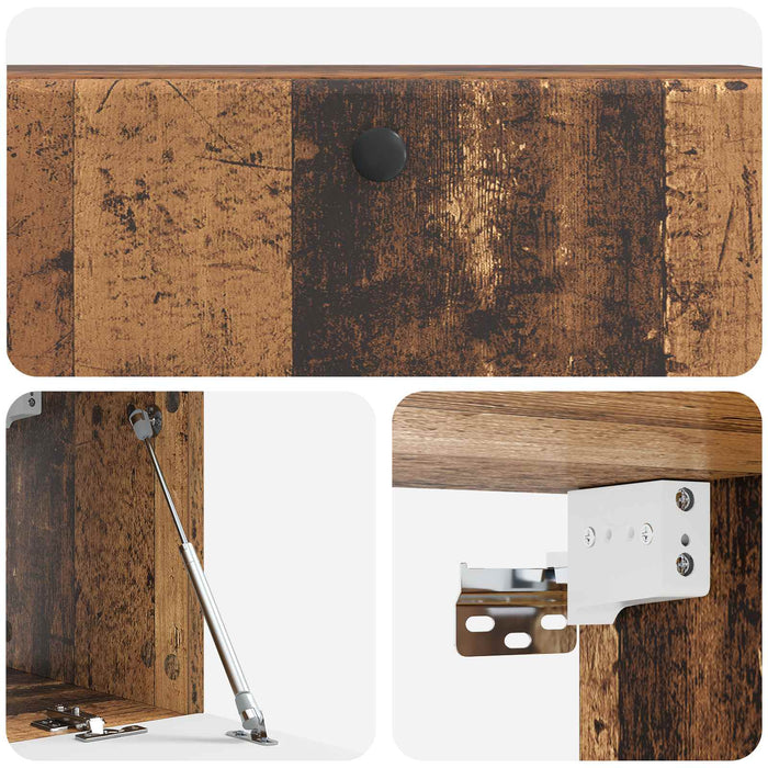Oglindă TV montată pe perete Lemn vechi 98 x 31 x 30 cm - WALTI WALTI