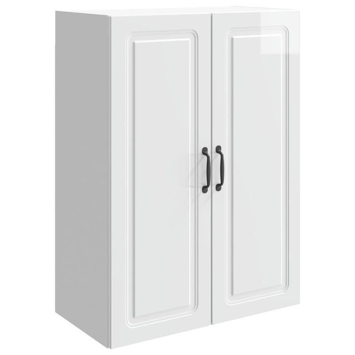 Dulap montat pe perete Alb foarte lucios 66 x 34,5 x 90 cm - WALTI WALTI