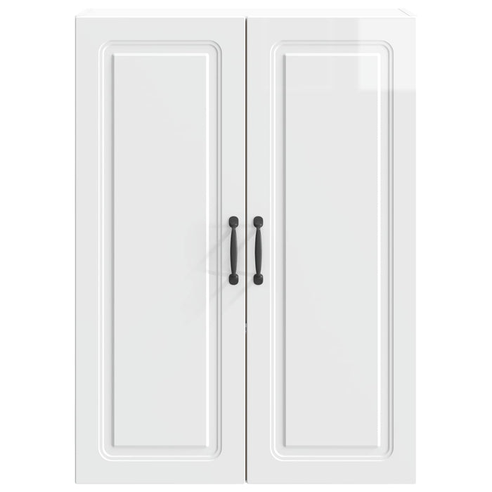 Dulap montat pe perete Alb foarte lucios 66 x 34,5 x 90 cm - WALTI WALTI