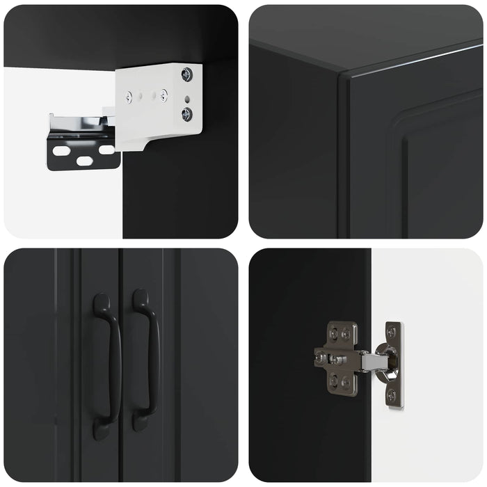 Dulap montat pe perete Negru 59 x 31 x 60 cm Lemn prelucrat WALTI