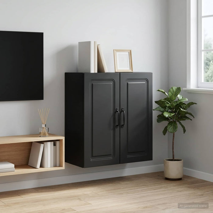 Dulap montat pe perete Negru 59 x 31 x 60 cm Lemn prelucrat - WALTI WALTI