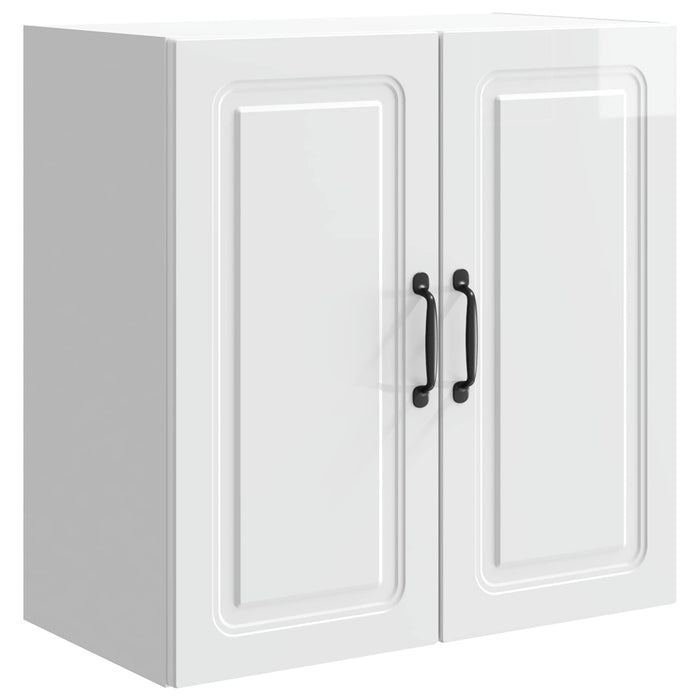 Dulap montat pe perete Alb foarte lucios 59 x 31 x 60 cm - WALTI WALTI