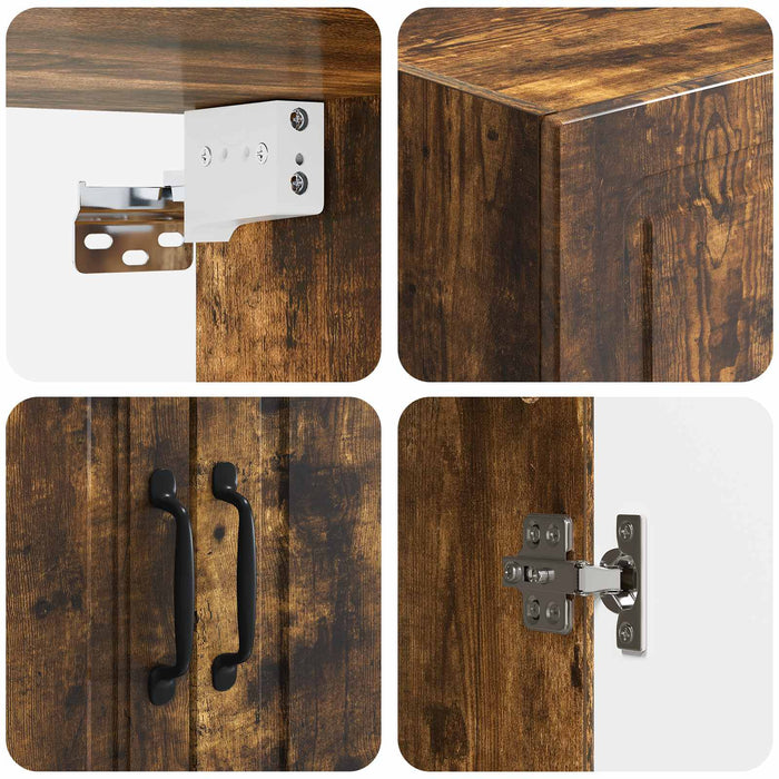 Dulap montat pe perete Stejar fumuriu 59 x 31 x 60 cm - WALTI WALTI