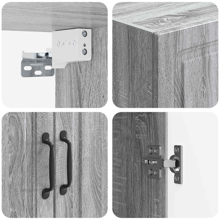 Dulap montat pe perete Sonoma gri 59 x 31 x 60 cm - WALTI WALTI