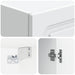 Dulap montat pe perete Alb 33 x 34,5 x 90 cm Lemn prelucrat - WALTI WALTI