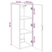 Dulap montat pe perete Alb 33 x 34,5 x 90 cm Lemn prelucrat - WALTI WALTI