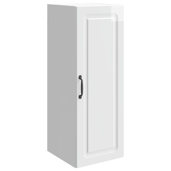 Dulap montat pe perete Alb foarte lucios 33 x 34,5 x 90 cm - WALTI WALTI