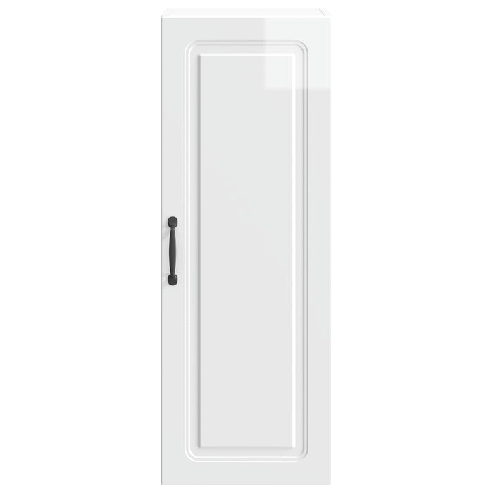 Dulap montat pe perete Alb foarte lucios 33 x 34,5 x 90 cm - WALTI WALTI