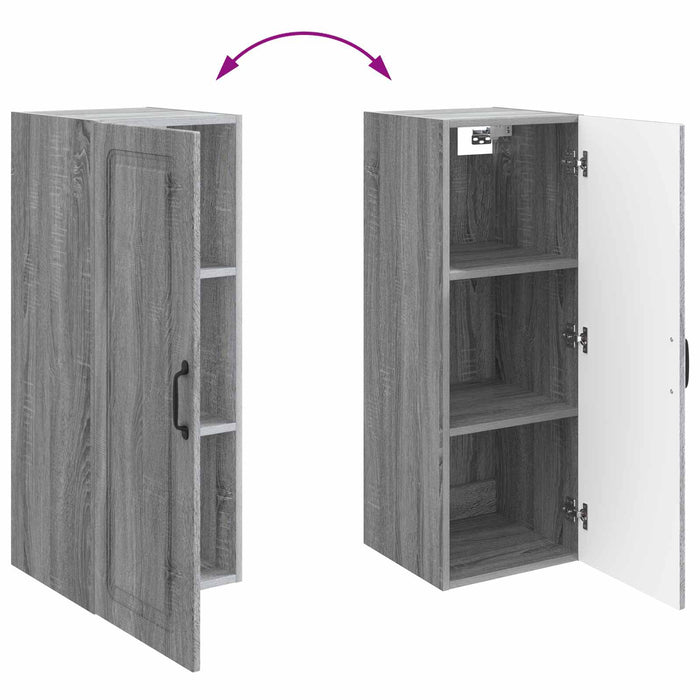 Dulap montat pe perete Sonoma gri 33 x 34,5 x 90 cm - WALTI WALTI