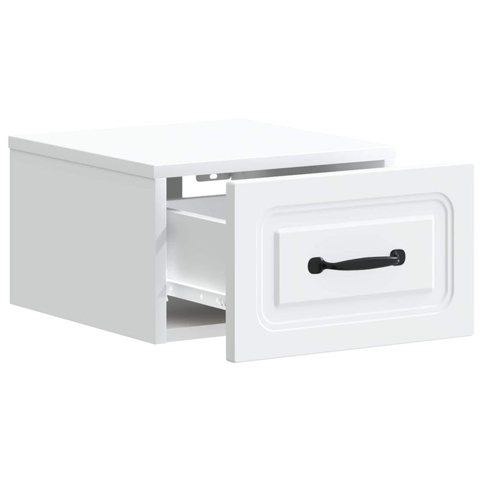 Dulap de noapte suspendat Alb 34,5 x 33 x 20 cm Lemn prelucrat - WALTI WALTI