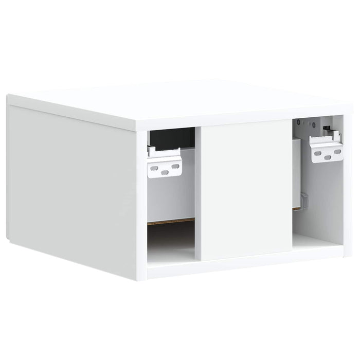 Dulap de noapte suspendat Alb 34,5 x 33 x 20 cm Lemn prelucrat - WALTI WALTI