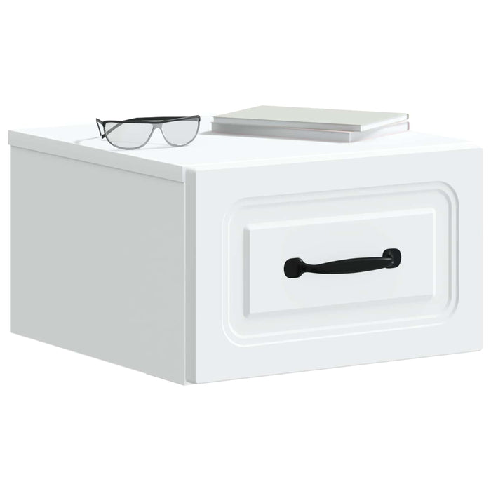 Dulap de noapte suspendat Alb 34,5 x 33 x 20 cm Lemn prelucrat - WALTI WALTI