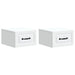 Dulap de noapte suspendat cu sertar 2 pcs Alb 34,5 x 33 x 20 cm - WALTI WALTI