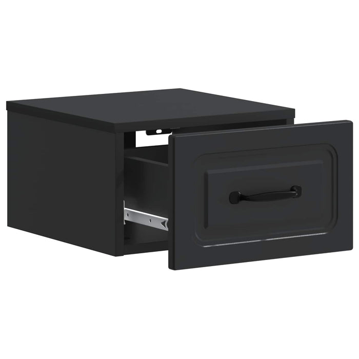 Dulap de noapte suspendat 2 pcs Negru 34,5 x 33 x 20 cm - WALTI WALTI