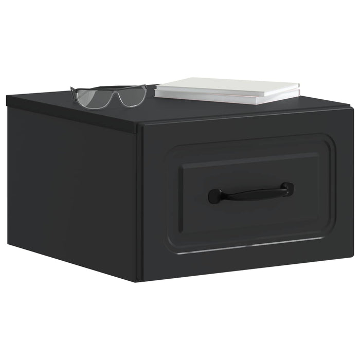 Dulap de noapte suspendat 2 pcs Negru 34,5 x 33 x 20 cm - WALTI WALTI