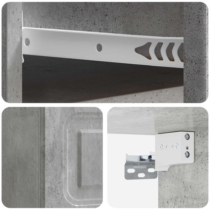 Dulap de noapte suspendat cu sertar Gri Beton 34,5 x 33 x 20 cm - WALTI WALTI