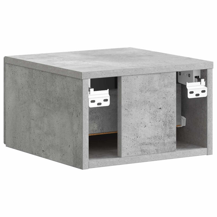 Dulap de noapte suspendat cu sertar Gri Beton 34,5 x 33 x 20 cm - WALTI WALTI